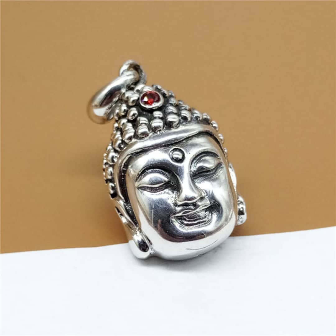 Sterling Silver Buddha Pendant, Sterling Silver Statue Pendant, 925