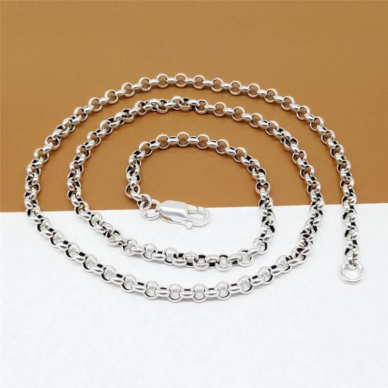 Sterling Silver Rolo Chain W/ Trigger Lobster Clasp 925 Etsy