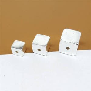 Sterling Silver Cube Beads, Sterling Cube Beads, 925 Silver Cube Beads, Sterling Square Beads, Sterling Silver Beads 6mm 8mm 10mm