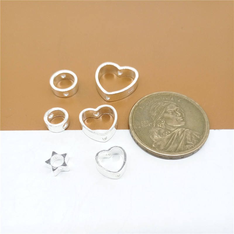 4 Sterling Silver Bead Frames for 6mm 8mm 10mm Beads 925 Etsy