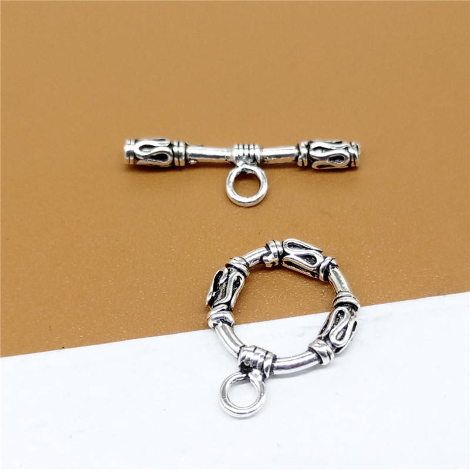 2 Sterling Silver Toggle Clasp, 925 Stering Silver Toggle Clasps, 925 ...