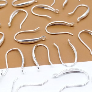 6 Pairs of Sterling Silver Earring Hooks, 925 Silver Ear Wire Hook for Earring Jewelry Making