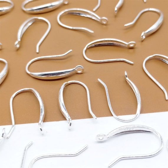 6 Pairs of Sterling Silver Earring Hooks, 925 Silver Ear 6 Pairs of Sterling Silver Earring Hooks, 925 Silver Ear
