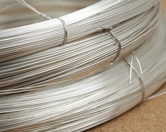 925 Sterling Silver Wires, Round Wires Soft Half Hard Wire 0.3mm 0.4mm 0.5mm 0.6mm 0.7mm 0.8mm 0.9mm 1mm 1.2mm 1.5mm, 3.28 Feet(100cm)