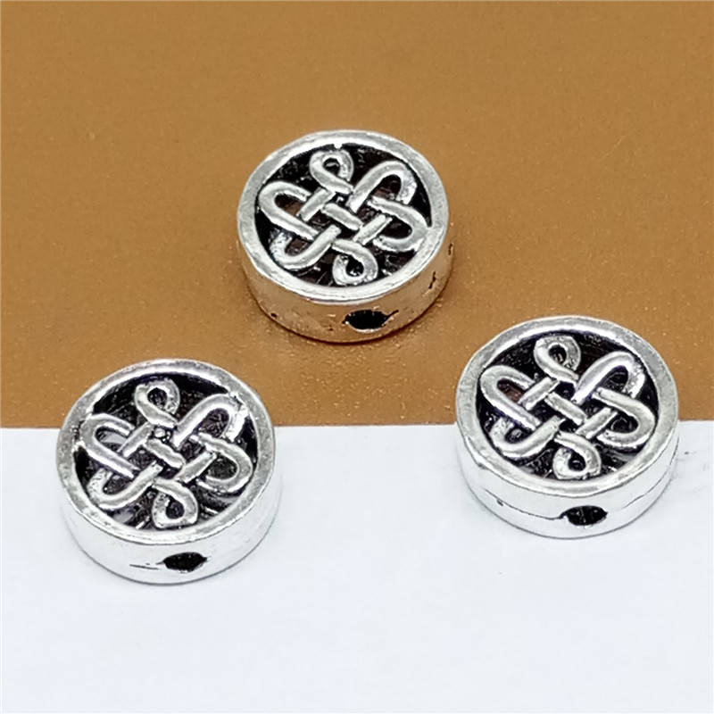 5 Sterling Silver Knot Beads Sterling Knot Beads 925 Silver Etsy