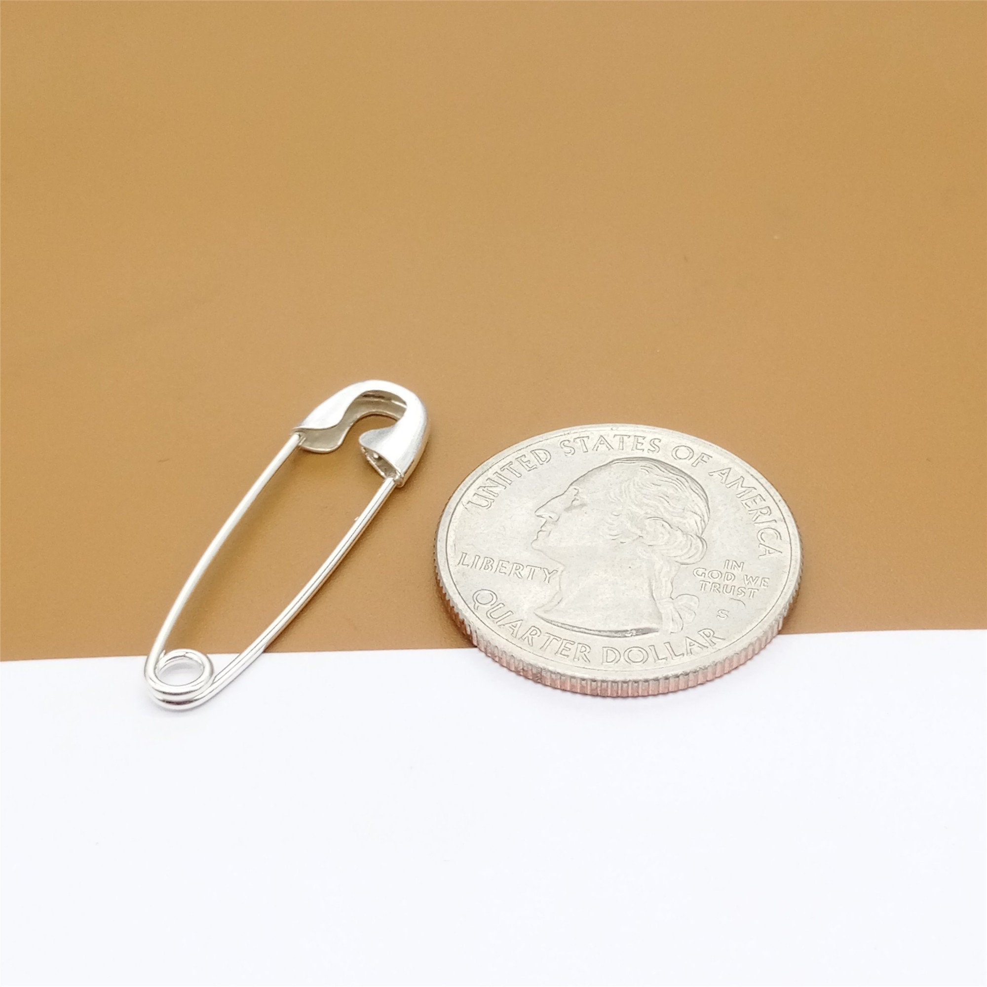 Sterling Silver Plain Brooch Pin Back 925 Silver Brooch Etsy