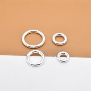 50 Sterling Silver Closed Jump Ring, 925 Sterling Silver Closed Jump Ring 3mm 4mm 5mm 6mm , Wire 22 Gauge, approx 0.6mm image 4