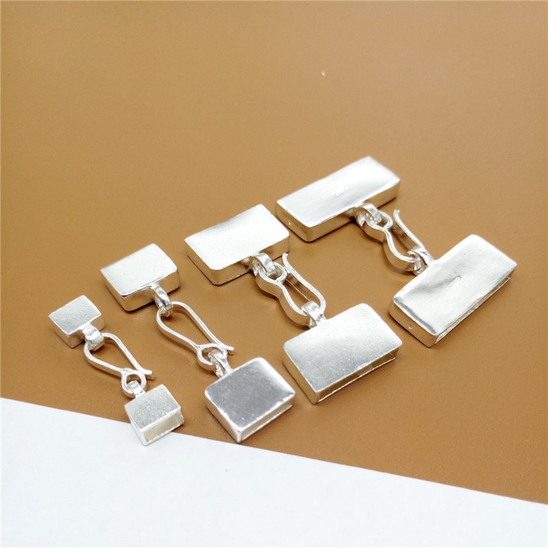 925 Sterling Silver Rectangular Cord End Caps 925 Silver Etsy UK
