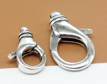 Karabinerverschluss aus Sterlingsilber, Karabinerverschluss aus 925er Silber, Karabinerverschluss, Armbandverschluss, Halskettenverschluss