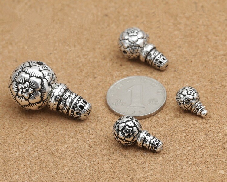 Sterling Silver Guru Bead Sterling Silver Prayer Beads Etsy
