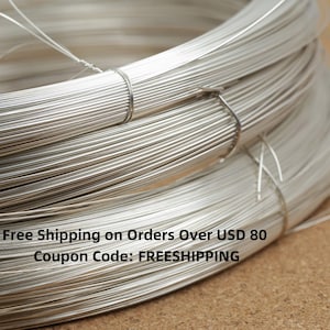925 Sterling Silver Wires, Round Wires Soft Half Hard Wire 0.3mm 0.4mm 0.5mm 0.6mm 0.7mm 0.8mm 0.9mm 1mm 1.2mm 1.5mm, 3.28 Feet(100cm)