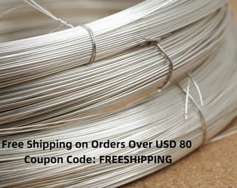 925 Sterling Silver Wires, Round Wires Soft Half Hard Wire 0.3mm 0.4mm 0.5mm 0.6mm 0.7mm 0.8mm 0.9mm 1mm 1.2mm 1.5mm, 3.28 Feet(100cm)