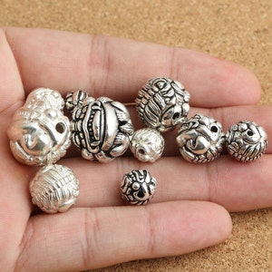 Sterling Silver Pixiu Beads, Sterling Good Fortune Pixiu Beads, 925 Silver Pixiu Beads, Pi Xiu Beads, Kylin Beads, Lion Beads