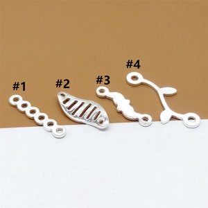 20 Sterling Silber kleine Charm Verbinder, 925 Silber glänzend Verbinder für die Schmuckherstellung