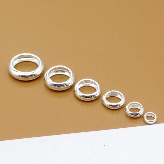 20 Sterling Silver Ring Spacer Beads, Rolo Type Beads, Large Hole Round  Spacer Beads, 925 Silver Spacer Bead 3mm 4mm 5mm 6mm 7mm 8mm 