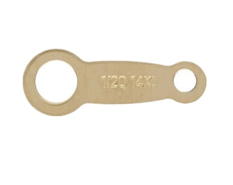 40pcs 14K Gold Filled Thin Japanese Quality Tags, 14K Yellow