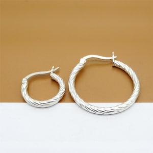 2 Pairs Sterling Silver Eurowire Hoops, 925 Silver Earring Hoops, Earwire Hoop Earrings, Earring Component, Ear Hoops, Jewelry Making