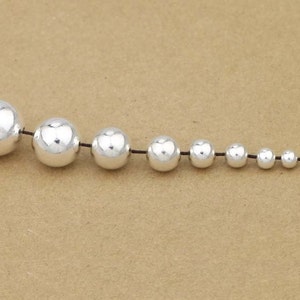 Sterling Silver Beads, Sterling Silver Seamless Round Ball Beads, 925 Silver Round Bead, Bracelet Bead, Necklace Bead 2mm 22mm image 4