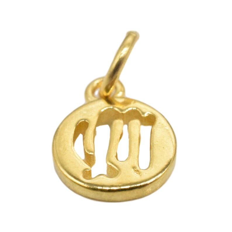 925 Sterling Silver Zodiac Charm with Heavy 18K Gold Plated Zodiac Charms for Bracelet Necklace 2pcs 18K Gold Vermeil Style Virgo Charms