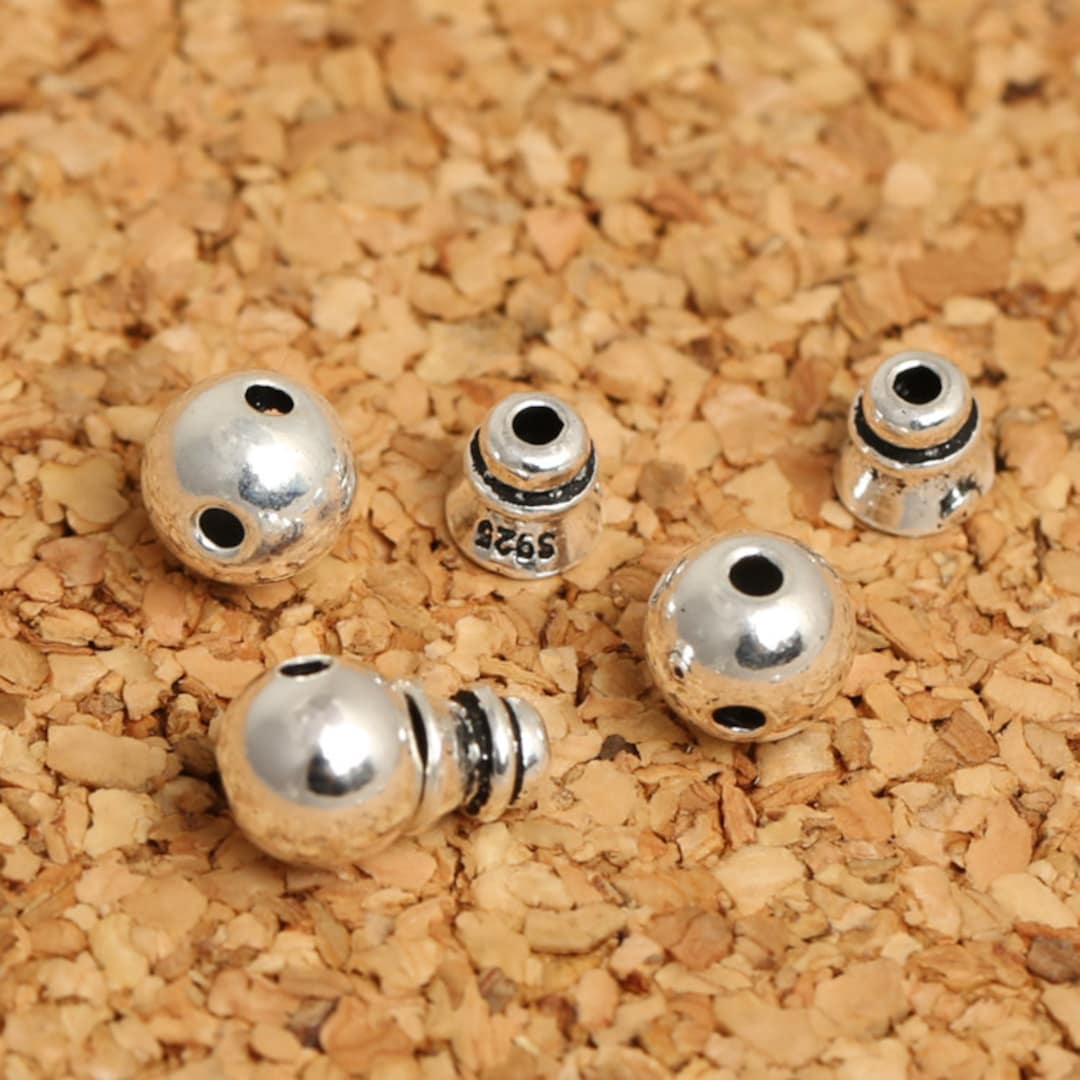 10 Sterling Silver Guru Beads 6mm, 925 Silver Small Guru Bead, Prayer Beads, Mala Bead, Buddhist