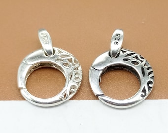Sterlingzilveren veerringsluiting 16 mm, 925 zilveren veerringsluiting, armbandsluiting, kettingsluiting