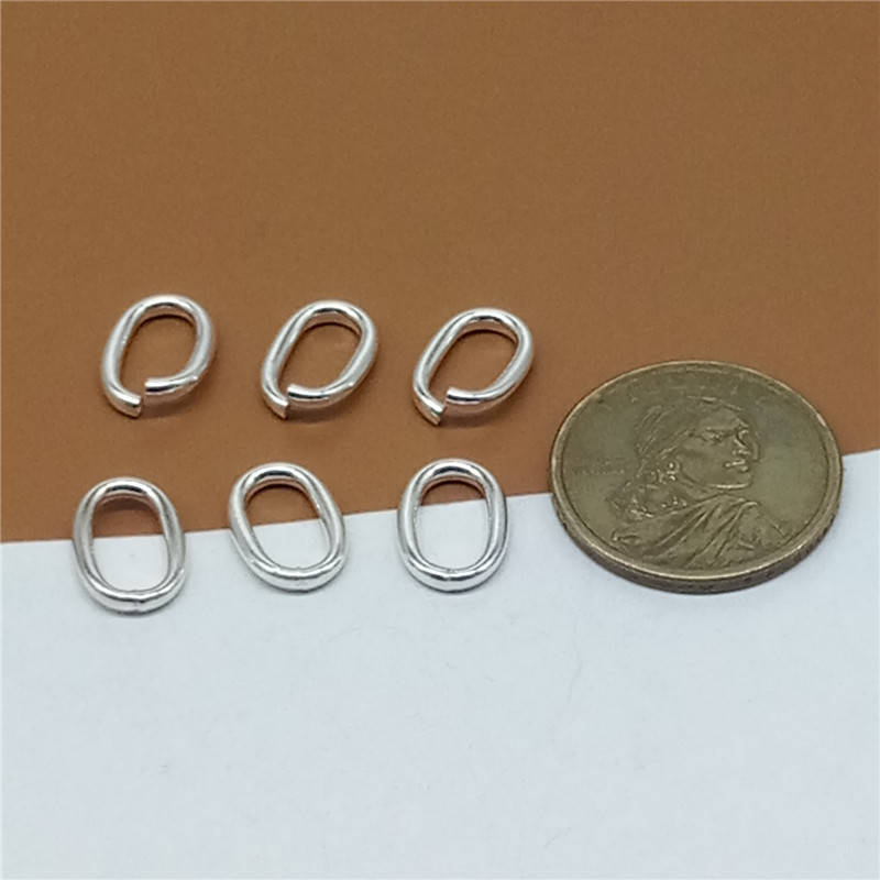 10 Sterling Silver Oval Jump Rings Open or Closed 925 Silver Etsy
