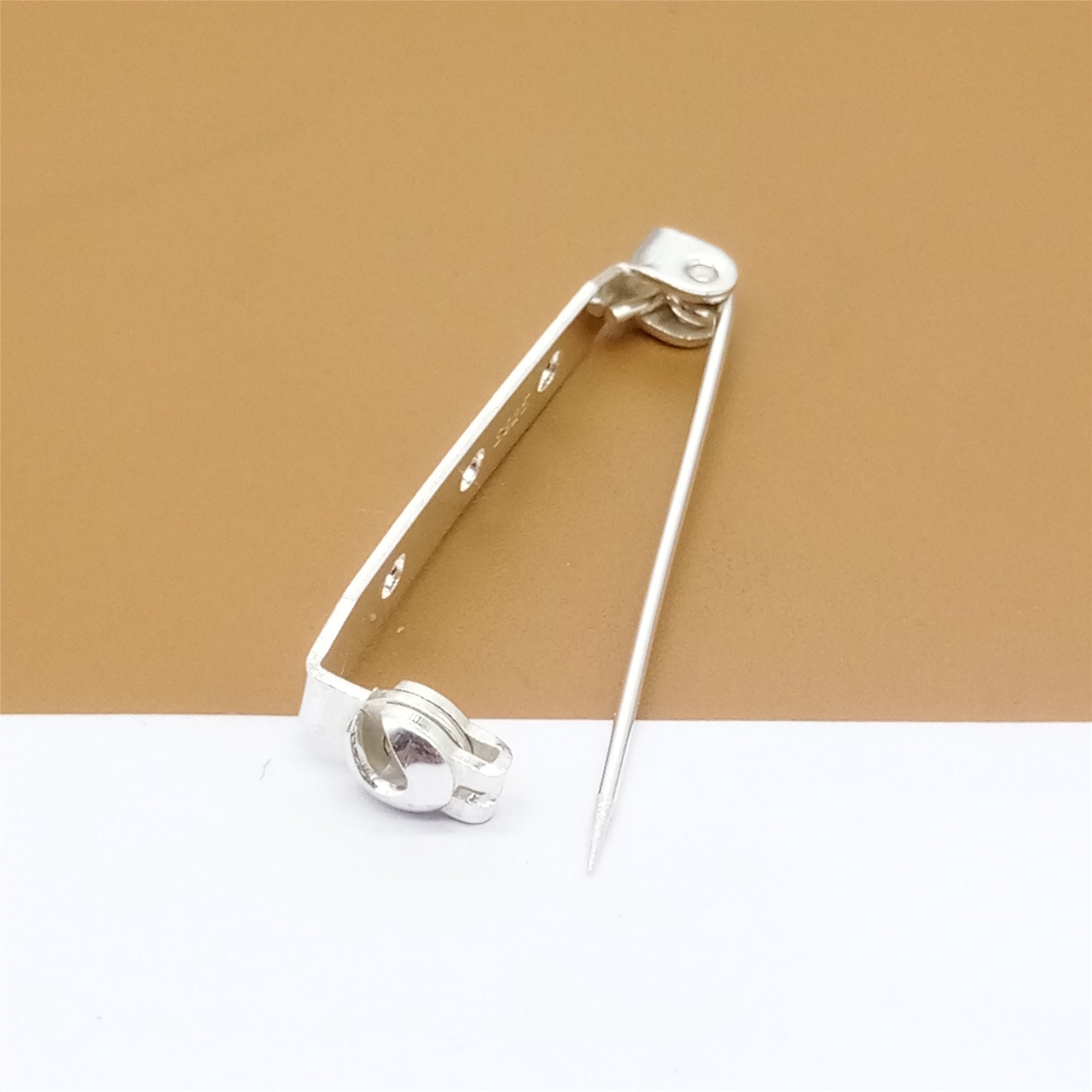 Safety Pin, 2 Gold Plated 2.4 Long Safety Friendship Pins with Removable  Catch 