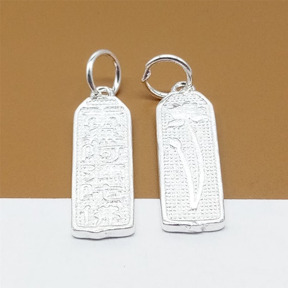 Ciondolo a forma di fiore di loto in argento sterling 925