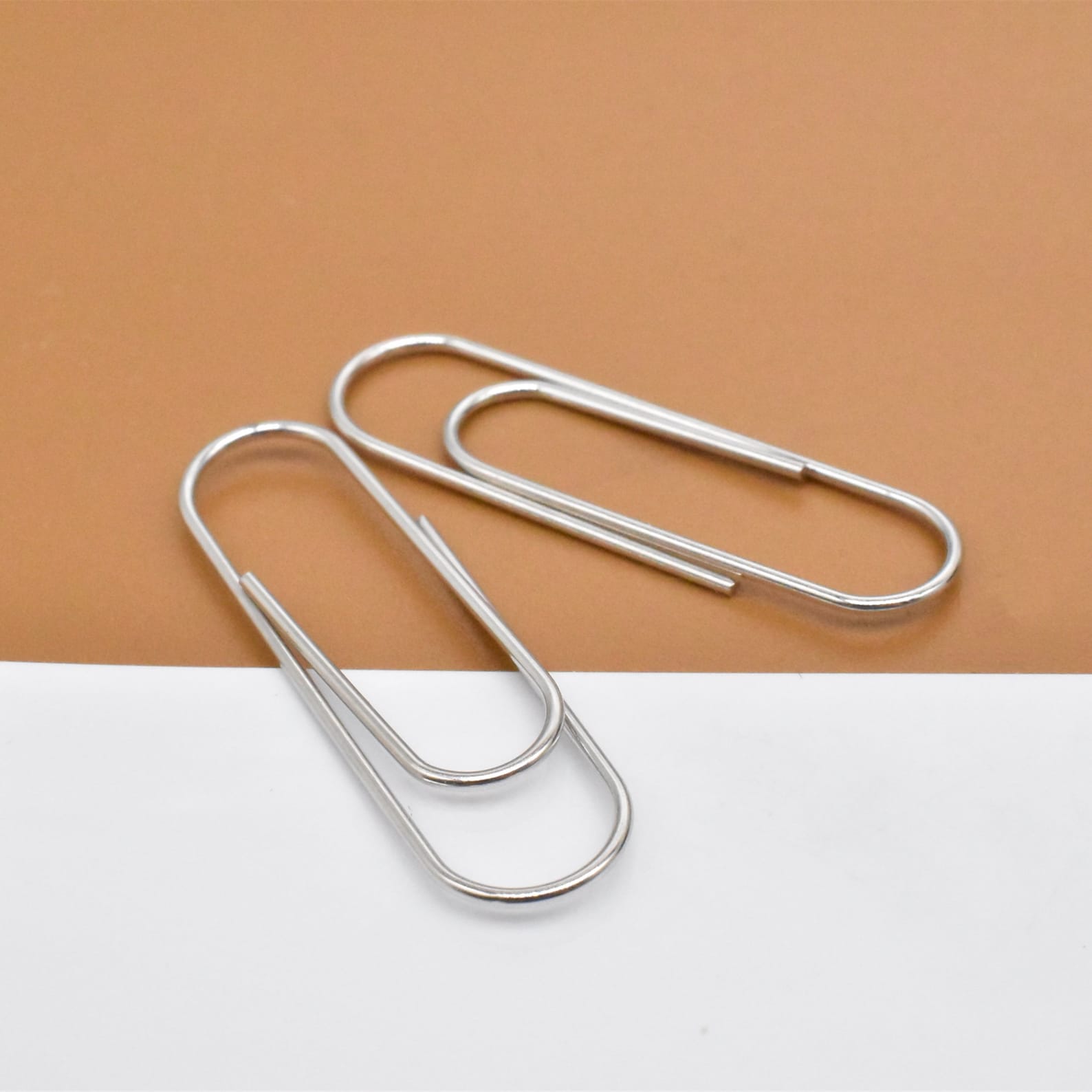 6 Sterling Silver Paper Clips With Rhodium Plated 925 Silver Etsy