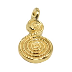 14K Gold Vermeil Style Music Charm, 925 Sterling Silver Music Charm with Heavy 14K Gold Plated, Musical Charm, Necklace Charm