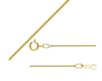 14K Gold Filled Box Chain Necklace 0.75mm 0.85mm 16 18 20 Inches with Spring Ring Clasp, Gold Filled Women Box Necklace Chain 1/20 14K