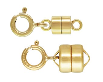 14K Gold Filled Magnetic Clasp, 14K Gold Filled Magnet Clasp, Convert Clasp, Bracelet Clasp, Necklace Clasp, Jewelry Findings 1/20 14K