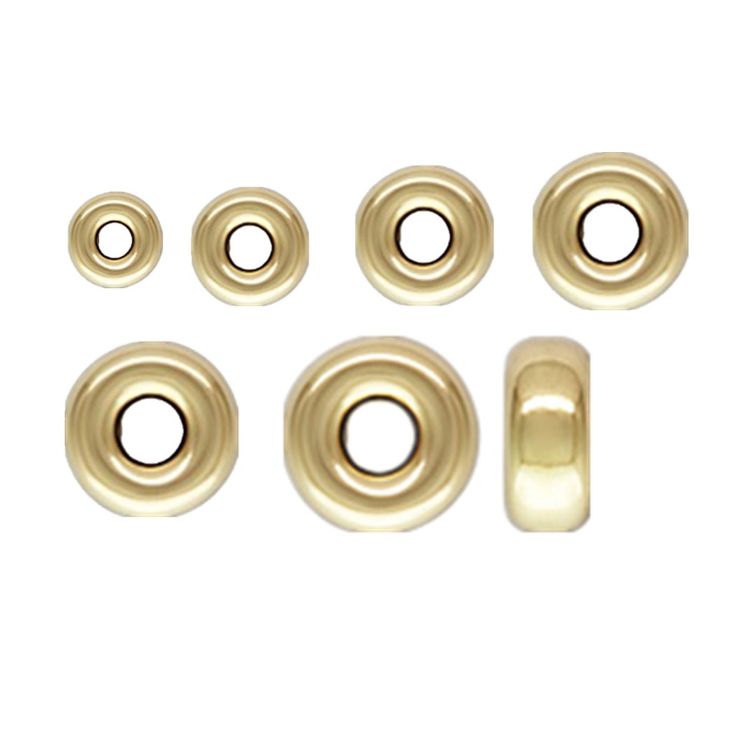 14K Gold Filled Donut Beads 3mm 4mm 5mm 6mm 7mm 8mm, Gold Filled ...