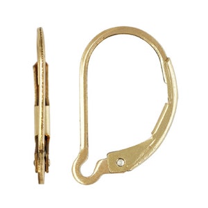 14K Gold Filled Interchangeable Leverback, 14K Gold Filled Lever Back U Ring, Ear Wire Lever Back, Earring Component 16x9.5mm