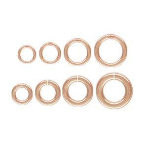 14K Rose Gold Filled Jump Rings, Closed Jump Ring, Open Jump Ring, Rose Gold Bulk Jump Ring 3mm 4mm 5mm 6mm 20.5 gauge, 22 gauge