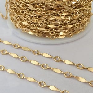 14K Gold Filled Stabkette, Sterling Silber Stabkette, Gold Filled Stabkette, unfertige Kette Filmmaterial 3.28 ft (ca. 1 Meter)