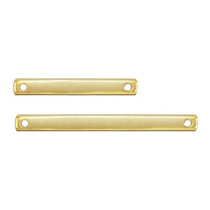 GF Item#C202603HP2 Bar High Pierced 38 x 6mm Gold Filled