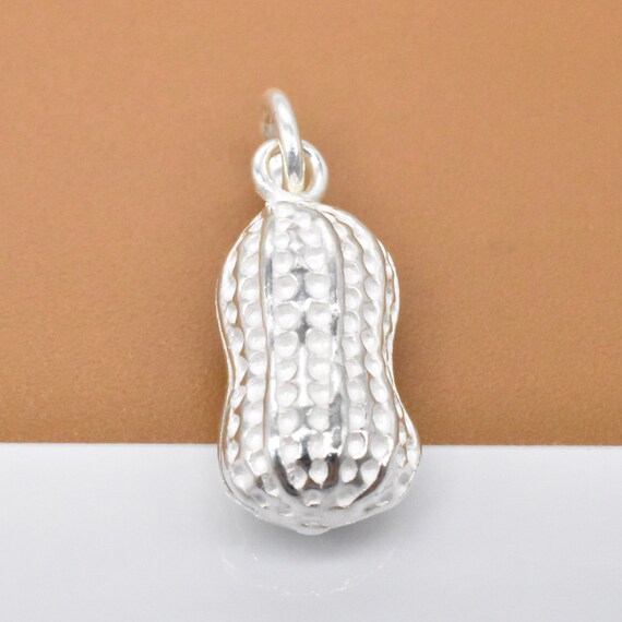 Silver peanut charm sale