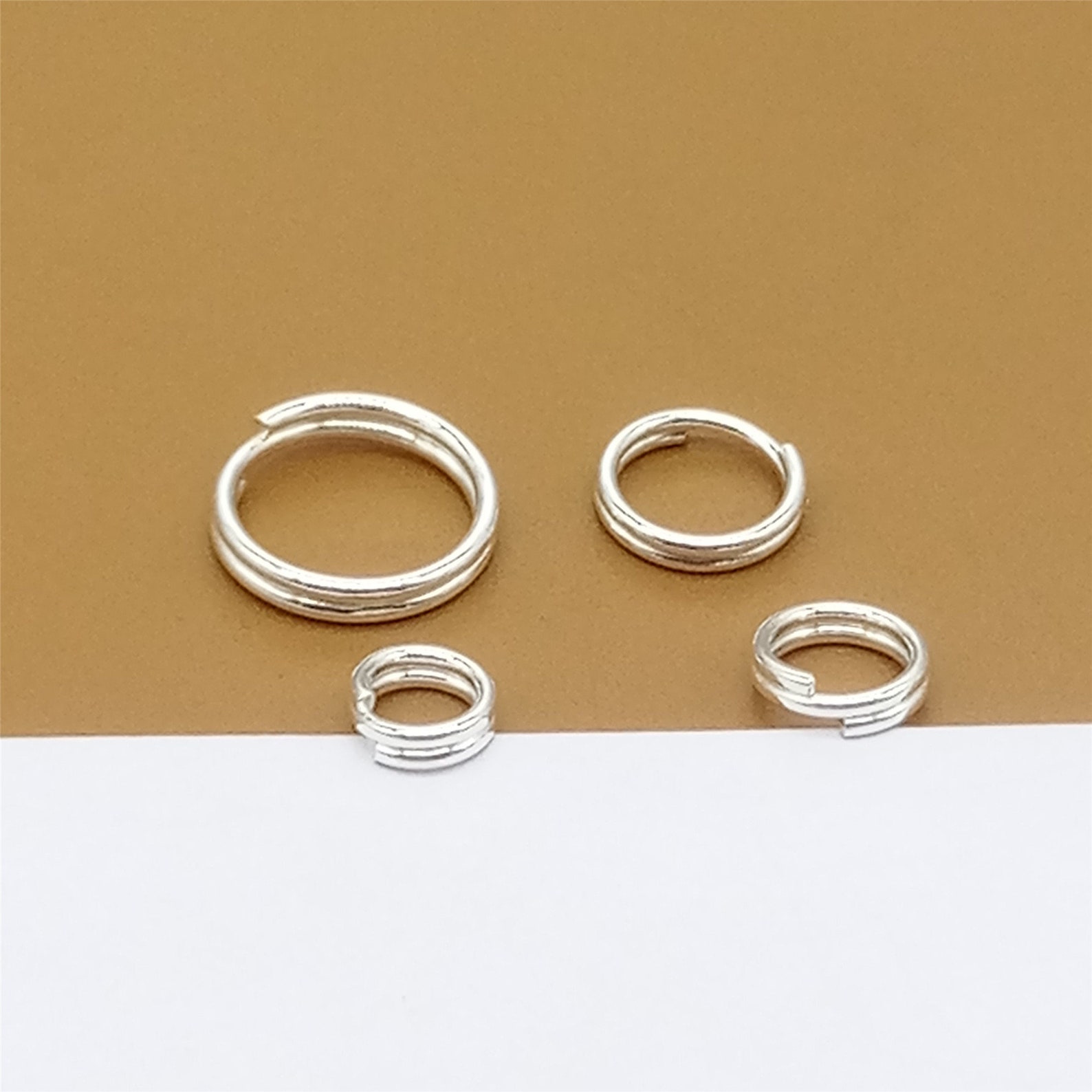 30 Sterling Silver Split Rings 4mm 5mm 6mm 7mm 8mm, Silver Split Ring