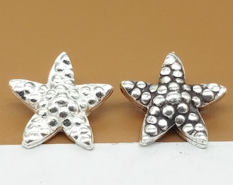Karen Hill Tribe Silver Starfish Charm, Sea Charm, Beach Charm, Higher Silver Content than Sterling Silver Starfish Charm