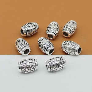 10 cuentas de cruz de plata de ley, cuentas de cruz de plata 925, cuentas religiosas de cruz pequeña, cuentas de meditación, cuentas de oración, cuentas para pulsera y collar.
