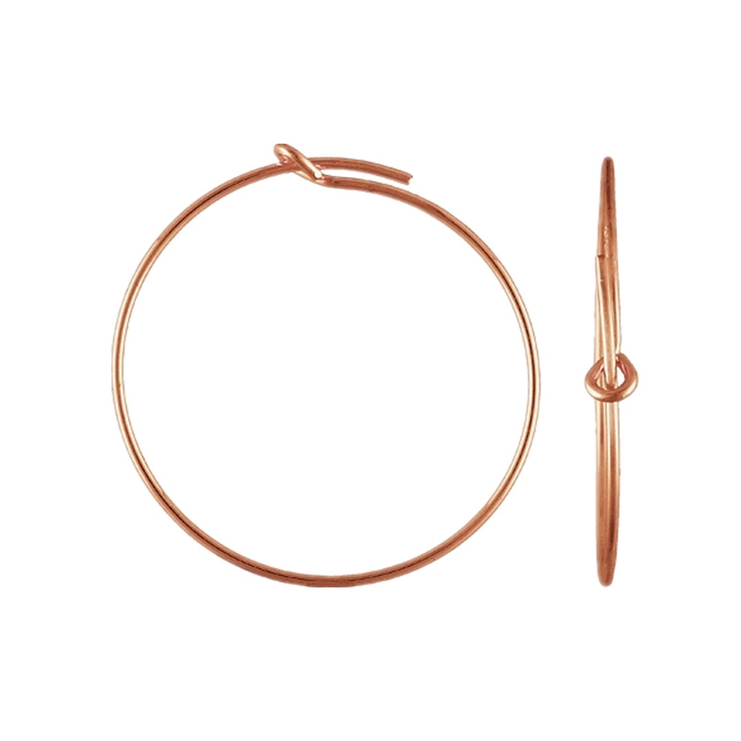 14K Rose Gold Filled Beading Hoops Rose Gold Filled Hoop Etsy