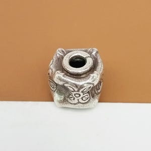 Karen Hill Tribe Silver Leaf Bead, Thai Karen Tribe Silver Tree Leaves Bead, Higher Silver Content than 925 Sterling Silver
