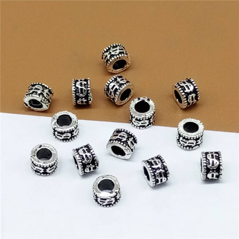 20 Sterling Silver Dollar Beads Small Donut Beads 925 Etsy
