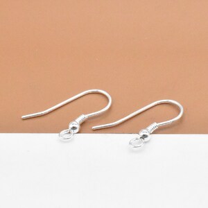 May include: Two silver earring hooks with a small ball at the end of each hook.
