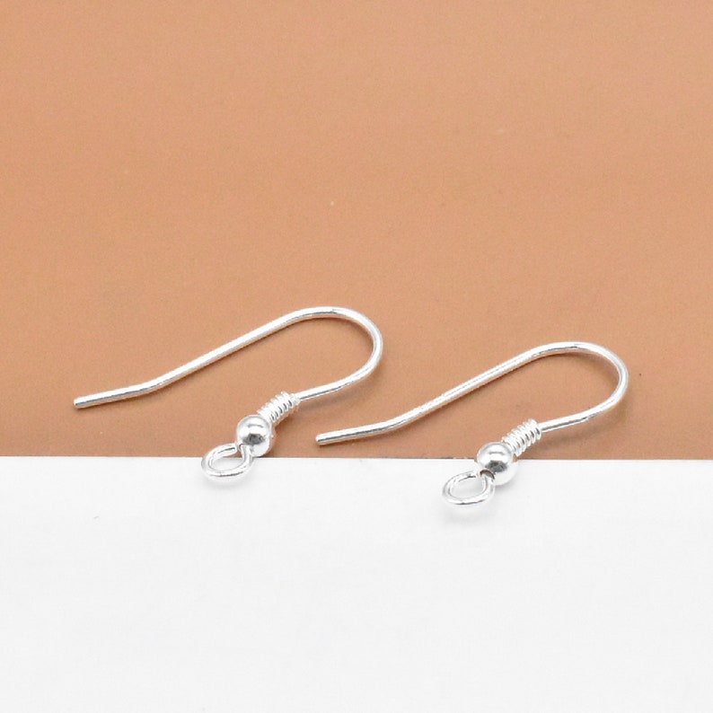 May include: Two silver earring hooks with a small ball at the end of each hook.