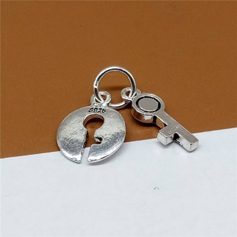 Valentines Charms 3 Sterling Silver Lock /& Key Charms TF919 925 Silver Lock Key Charms Love Charms Forever Charms