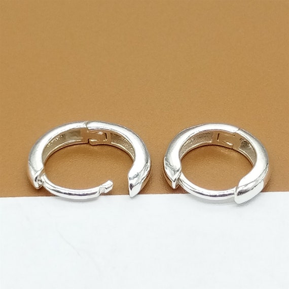 SILVER925 ROUND HOOP EARRINGS /シルバー/ピアス Plain Polished Round Hoop Earrings 925 Sterling Silver All