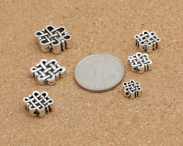 Sterling Silver Knot Beads 925 Silver Knot Beads 925 Etsy