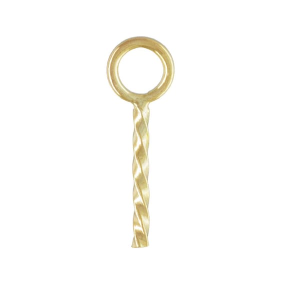 5pcs 14K Gold Filled Screw Eye Pins, Gold Filled Screw Peg Drop